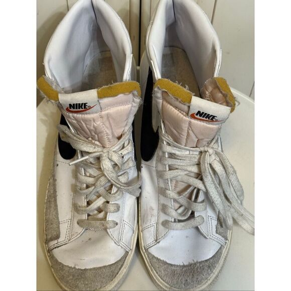 Nike Men\'s Blazer Mid \'77 Vintage High Top Athletic Shoes White Black Size 13 main image 4
